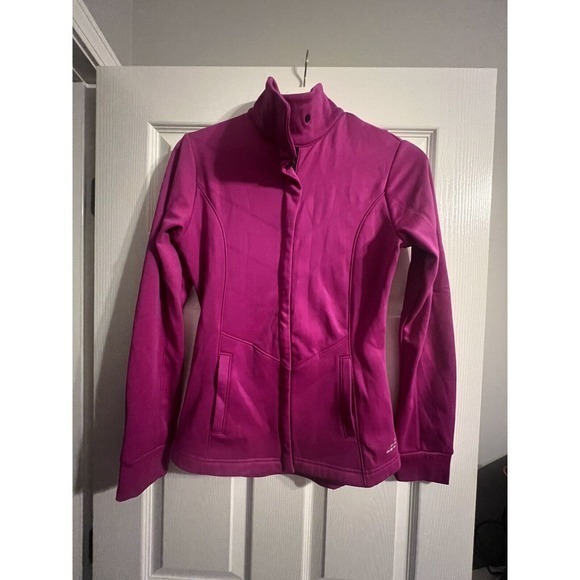 BCG Full Zip Purple Pink Athletic Jacket Womens‎ S Mock Neck Pockets - Picture 1 of 10